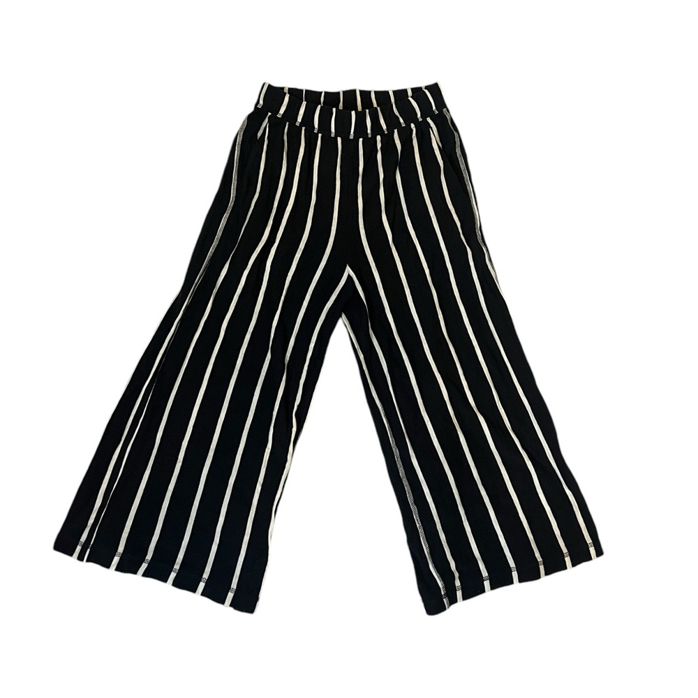 Eileen Fisher Striped Wide Leg Cropped Pants